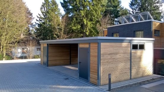 Carportanlage mit zei Abstellräumen