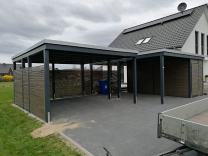 Carportreihe mit Abstellraum
